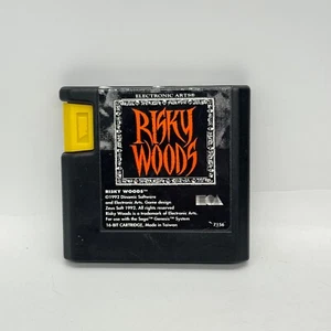 Risky Woods Sega Mega Drive Game PAL Pins Cleaned Tested & Working Cart Only - Picture 1 of 5