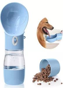 Dog Water Bottle with Food Container Dog Travel Water Bottle - Picture 1 of 7