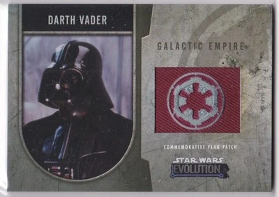 STAR WARS 2016 TOPPS EVOLUTION COMMEMORATIVE FLAG PATCH SILVER DARTH VADER /170 - Image 1 of 2