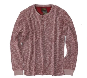 Lucky Brand - Herren L - Neu mit Etikett $ 69 - rot Twisted Slub Langarm Henley Hemd - Bild 1 von 3