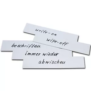 100mm x 50mm WHITE Magnetic Labels Warehouse Whiteboard Shelf Racking (10pk) - Picture 1 of 3