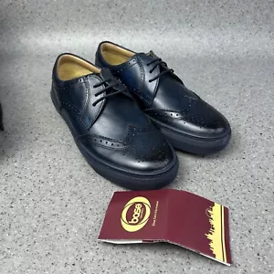 Scarpe Base London Uomo UK 6 Blu Navy Lavato Cupsole Brogue Hybrid - Foto 1 di 8