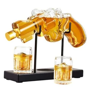 Gifts for Men Dad, 9 Oz Gun Whiskey Decanter Set with Shot Glass, Unique - Picture 1 of 7