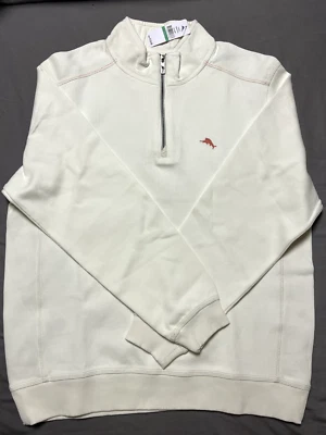 Tommy Bahama Hombres 1/2 Cremallera Pullover Coco Nassau Blanco M L XL XXL Sudadera | Foto 1 de 4