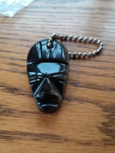 Portachiavi maschera viso tribale pietra vintage anni 60, NOS, SANDBORNS, MESSICO souvenir - Foto 1 di 7