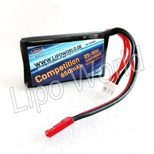 LW Competition Lipo Akku 2S 7,4V 650mAh 25C-50C T-Rex 250 ESky Walkera Rodeo RC - Picture 1 of 1