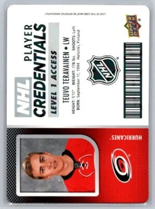 2017 Upper Deck MVP #NHL-TT Teuvo Teravainen Player Credentials - Picture 1 of 2