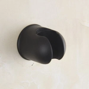 Black Compound Metal Wall Mount Bathroom Hand Held Shower Bracket Holder mhh147 - Picture 1 of 7