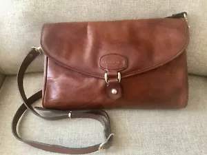Vintage Oroton Cowhide Leather Front Flap Crossbody/Clutch Bag - Picture 1 of 14