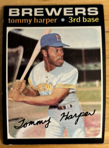1971 Topps Tommy Harper Baseball Card #260 Brewers 3rd Base O/C G/VG