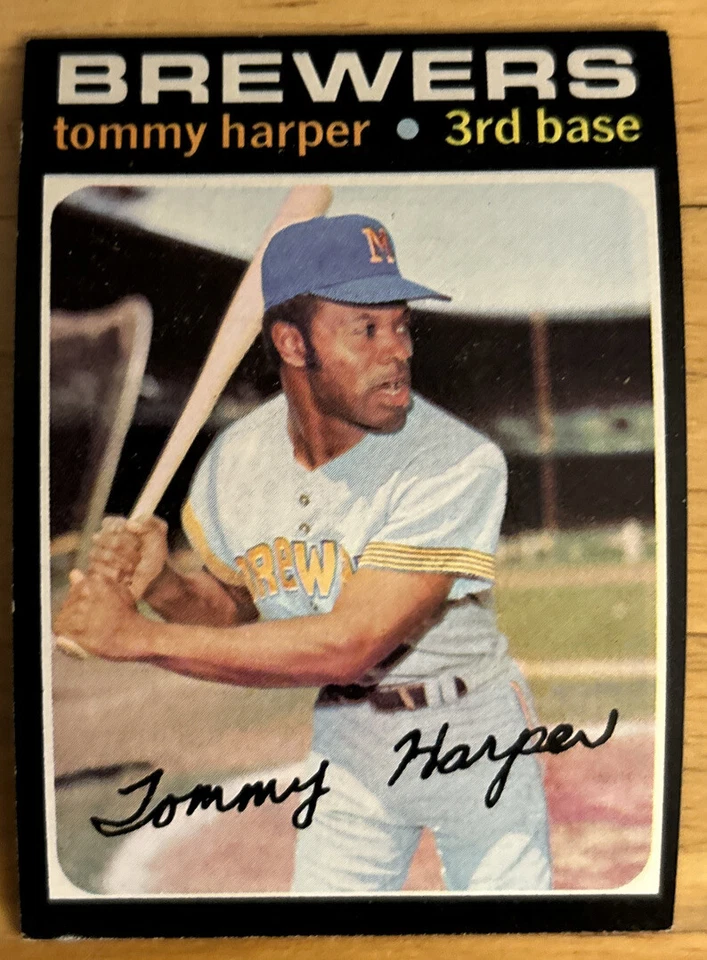 Tarjeta de béisbol 1971 Topps Tommy Harper #260 Brewers tercera base O/C G/VG Foto 1 de 2