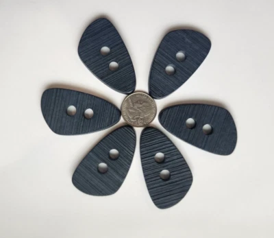 Wedge Sew-through Button 3 Navy Blue 2" (53mm) Buttons Triangle - Image 1 of 4