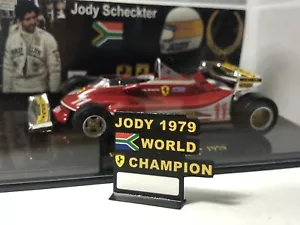 Pitboard 1:43 (Pizarra F1) / Jody Scheckter (Ferrari) 1979 / World Champion - Foto 1 di 3