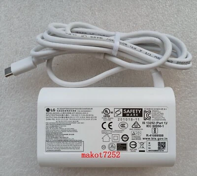 New Original OEM LG 65W USB-C Cord/Charger for LG gram 14Z90RS-K.APW6U1 Notebook - Image 1 of 4