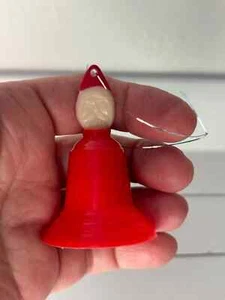 VINTAGE CHRISTMAS PLASTIC BELL SANTA CLAUSE - Picture 1 of 7