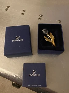 Swarovski Crystal Memories Gold Tulip Brooch. - Picture 1 of 4