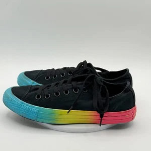 CONVERSE Chuck Taylor All Star Low Rainbow taglia 8 donna nero blu rosa - Foto 1 di 8