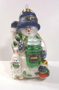 Candela Yankee Nicholas Snowbrite da collezione decorazione natalizia vetro soffiato - Foto 1 di 8