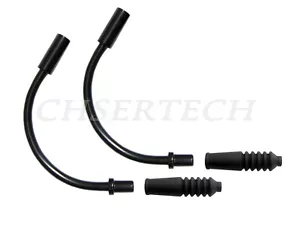 Bike V-Brake Stainless Steel Cable Noodle Guide 135 Degree w/ Boots Black 2 Sets - Picture 1 of 1