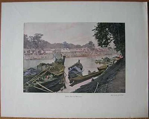 aprox. 1895 Fotocromo Francés BIRMANIA: PUERTO DE MANDALAY, #93 - Imagen 1 de 1