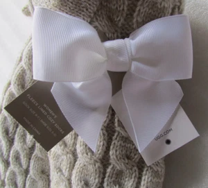 UGG Socks Laila Bow Fleece Lined Cable Knit Cream or Red or Pink New - Picture 1 of 43