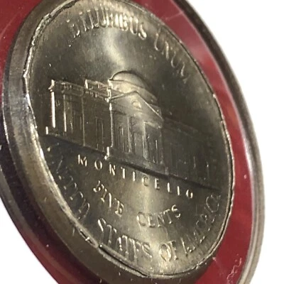 1997 jefferson nickel Error Broadstrike + Partial Collar  Full Steps  Gem Bu - Image 1 of 4