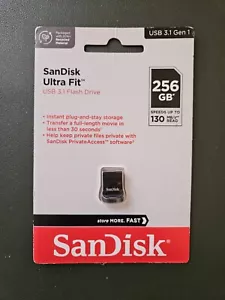 SanDisk Ultra Fit 256GB CZ430 USB3.1 Flash Pen Thumb Drive Speed up to 130MB/s - Picture 1 of 2