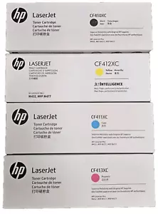 HP 410X SET CF410XC CF411XC CF412XC CF413XC High Yield LaserJet Toner Open Box - Picture 1 of 1