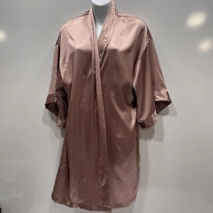 Victoria’s Secret Satin Short Robe kimono Size XS women's Dusky Rose No Belt - Picture 1 of 9
