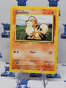 Growlithe 28/102  Pokemon Base Set LP  - Picture 1 of 2