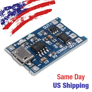 TP4056 Módulo Cargador de Batería Micro USB Li-Ion con Protección - 5V 1A - 18650 - Imagen 1 de 2
