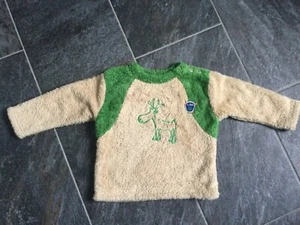 Flauschpullover Pullover beige/grün von JAKO-O Gr. 92/98 neuwertig - Bild 1 von 4