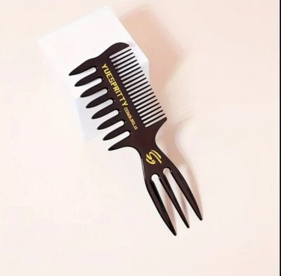 3 in 1 Plastic Men Three Sided Comb for Hairdressing, Grooming and Styling Large - Image 1 of 4