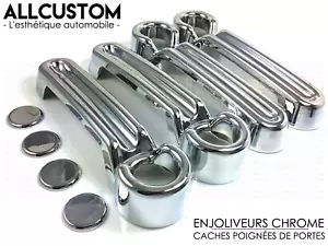 CHROME EXTERIOR DOOR HANDLE COVERS CAPS SET TRIM for JEEP LIBERTY 2008-2012 4X4 - Bild 1 von 4