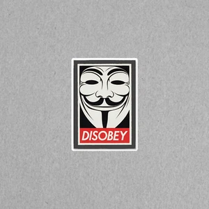 Anonymous Disobey Maske Protest politischer Aktivismus Vinyl Aufkleber Sticker #3899 - Bild 1 von 1
