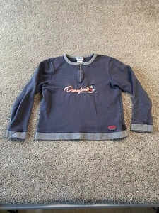 Disney Sweater Youth Medium Gray Sweatshirt Mickey Mouse Theme Park Kids Girls - Picture 1 of 12