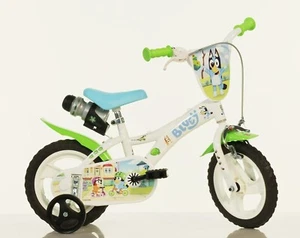 BICI BICICLETTA BLUEY CON ROTELLE BAMBINO BIMBO 3 4 5 ANNI - 12" -87/110 cm - Foto 1 di 10