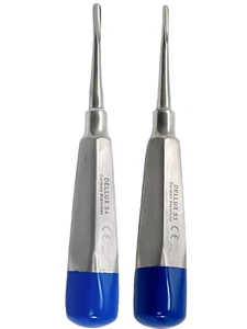 GERMAN DENTAL ELEVATOR EXTRACTING LUXATING APICAL ROOT ELEVATOR 3,4MM BLUE STR - Picture 1 of 2