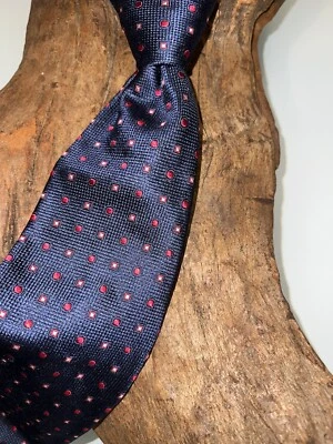 Corbata para hombre TIFFANY & CO. 100 % seda ITALIA diseñador de lujo azul geométrico Foto 1 de 4