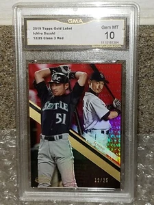 🙂FUTURO HOF ICHIRO 2019 TOPPS 🙂 DORADO ETIQUETA 12/25 CLASE 3 ROJO  GEMA MT 10 🙂 - Imagen 1 de 5