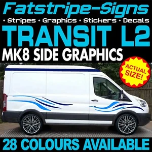 passend für Ford Transit MK8 L2 MWB GRAFIK AUFKLEBER STREIFEN CAMPER VAN WOHNMOBIL ST - Bild 1 von 2