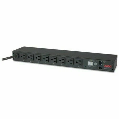 APC AP7800B Metered 1U 15A Rack PDU w/ (8) Outlets Remote Login - Image 1 of 1