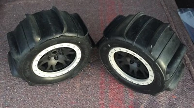 Pro line Sling Shot MT 4.3" Mounted Pro-Loc Sand Tires (2) X-MAXX PADDLES  - Image 1 of 4