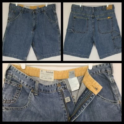 Pantalones Cortos De Colección Y2K Timberland Crazy Carpenter Sueltos Hip Hop Jean Talla 38 (VP) Foto 1 de 4