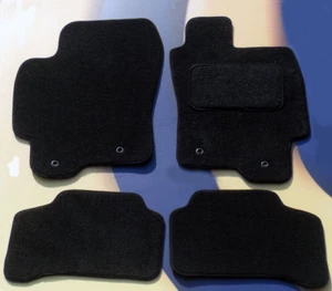 Car Mats for JAGUAR X TYPE AUTO G/BOX SET OF 4 TUFTED BLACK WITH 4 RINGS - Picture 1 of 3