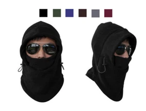 6 in 1 Fleece Thermal Balaclava Sports Motorcycle Bike Ski Face Mask Hat Warmer - Picture 1 of 4