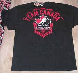 NEW Team Canada Ice Hockey T Shirt Maple Leaf 2XL XXL Old Time Hockey NEW NWT