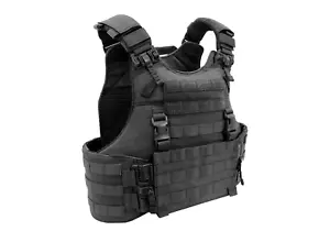 WARRIOR assault system GENUINE VEST tattico Quad Release Carrier NERA BLACK - Imagen 1 de 2