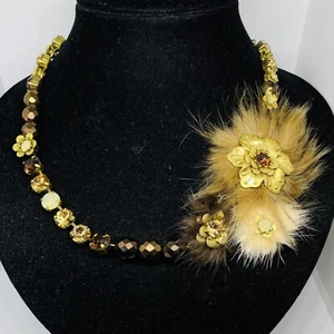 Collar Precioso Cristales Michal Negrin Noche Elegante Hecho en Israel - Imagen 1 de 7