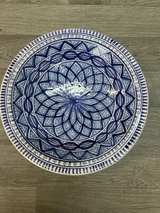 large ceramic serving bowl Handmade And Painted Italian Design - Picture 1 of 2